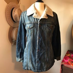 Sherpa-lined Jean Jacket